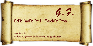 Gömöri Fedóra névjegykártya